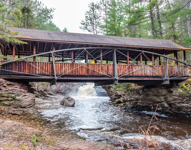 Covered bridge at Amnicon Falls