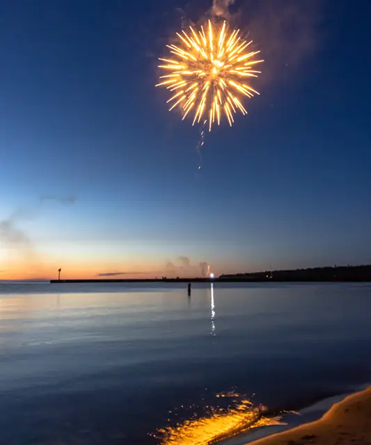 Fourth of July fireworks in Cornucopia